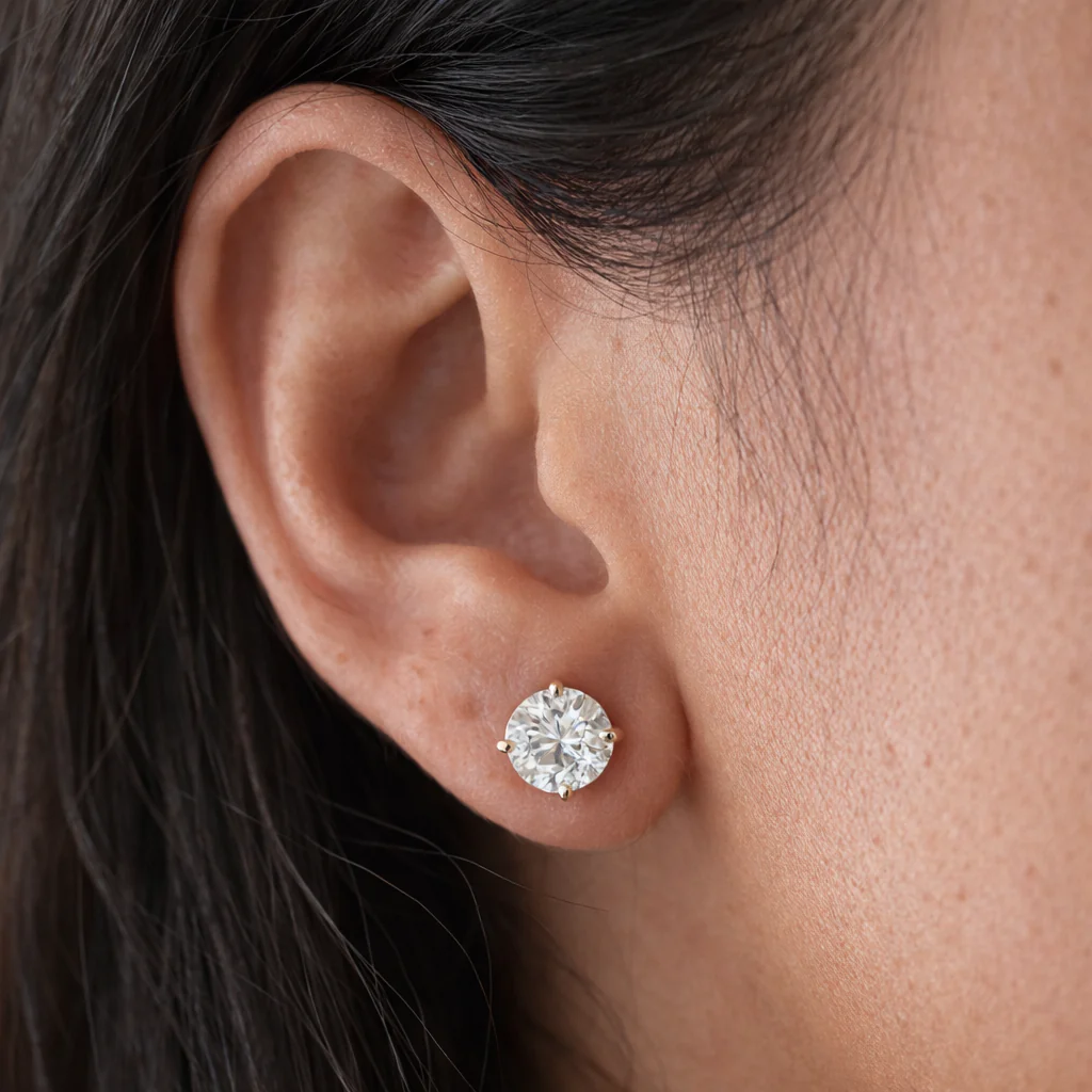7 mm Diamond Studs - Image 3