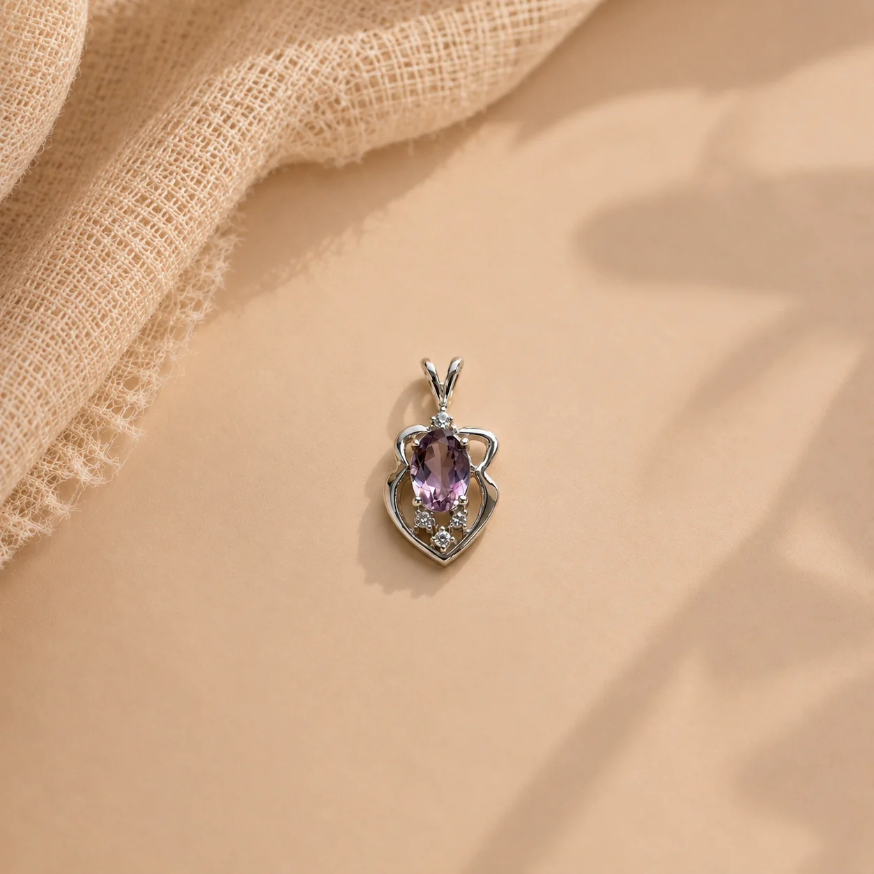 Amethyst Halo Charm