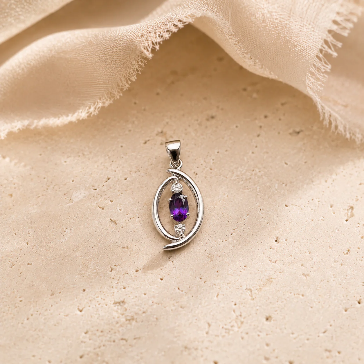 Amethyst Oval Charm - Image 4