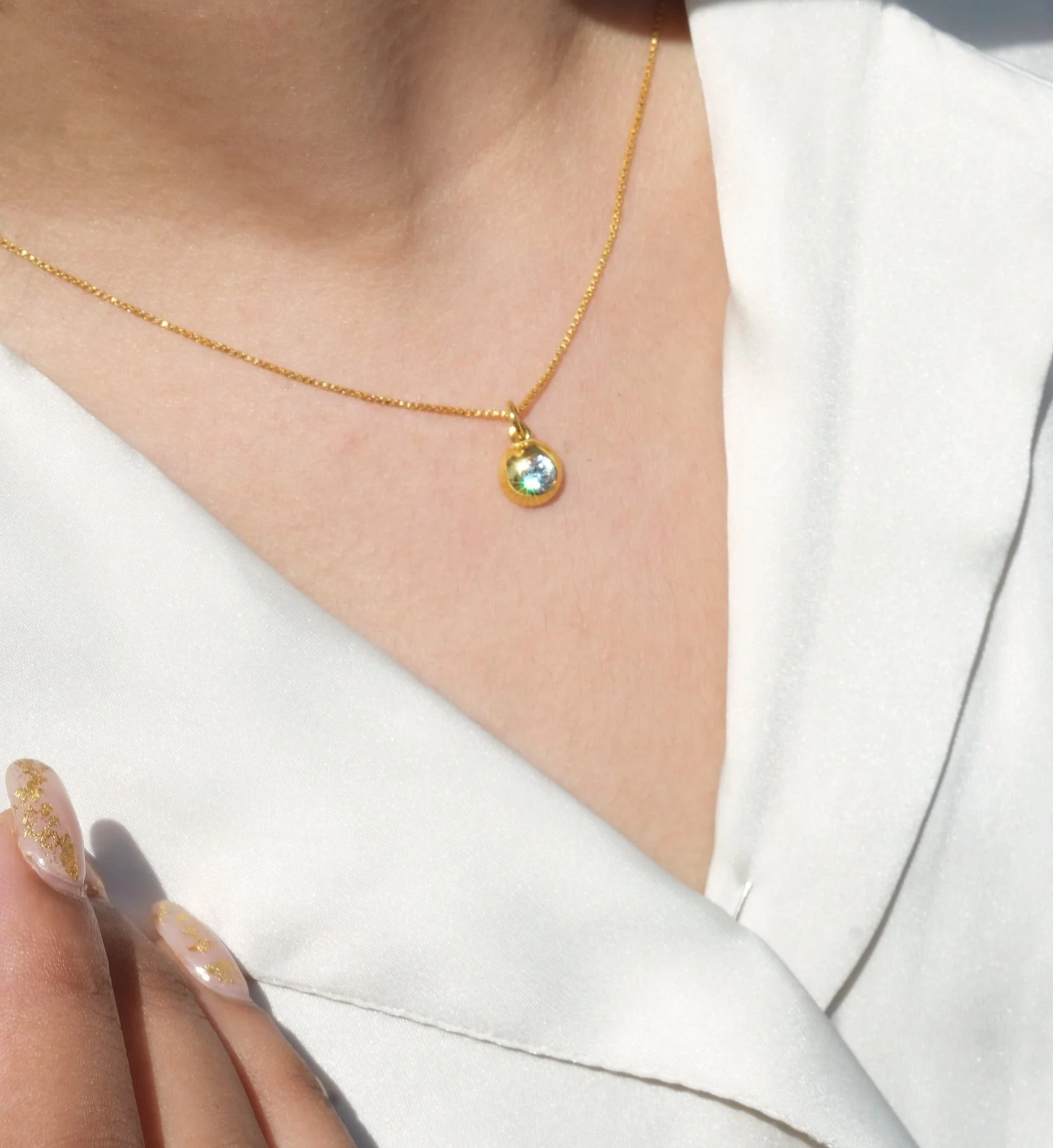April Birthstone Necklace - Image 7