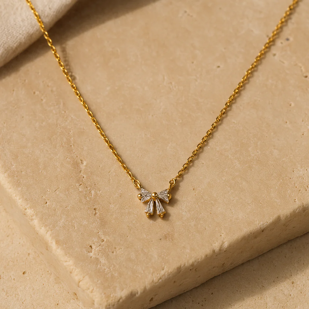 Bow Diamond Necklace - Image 3