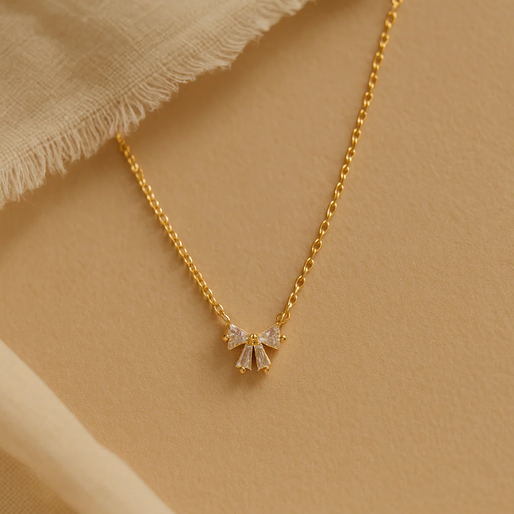 Bow Diamond Necklace - Image 4