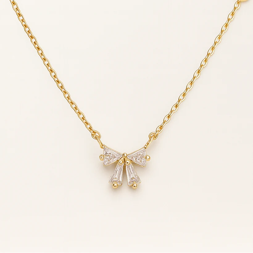 Bow Diamond Necklace - Image 5
