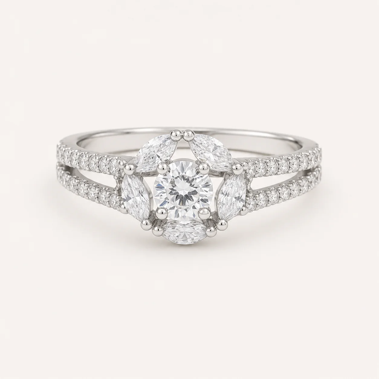 Celeste Bloom Halo Ring - Image 4