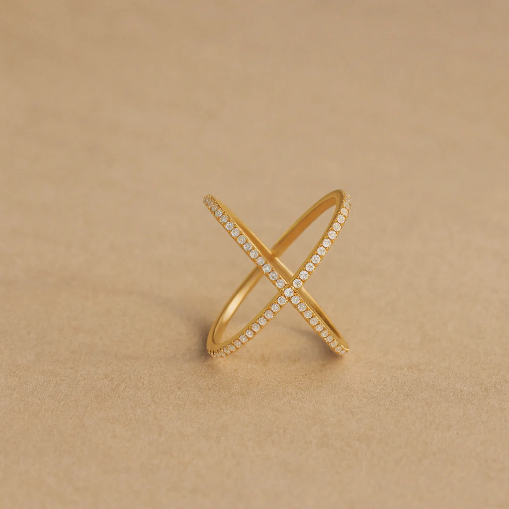 Criss Cross Diamond Ring - Image 5