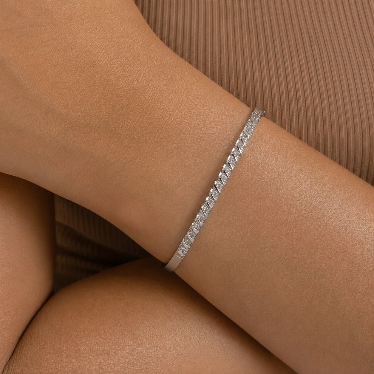 Crystal Crown Bangle - Image 4