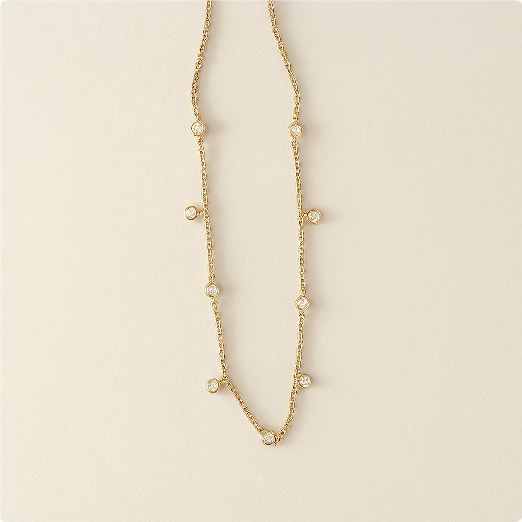 Delicate Diamond Necklace - Image 4