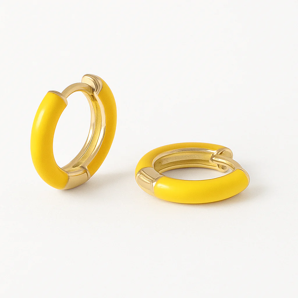 Enamel Small Hoops - Image 9