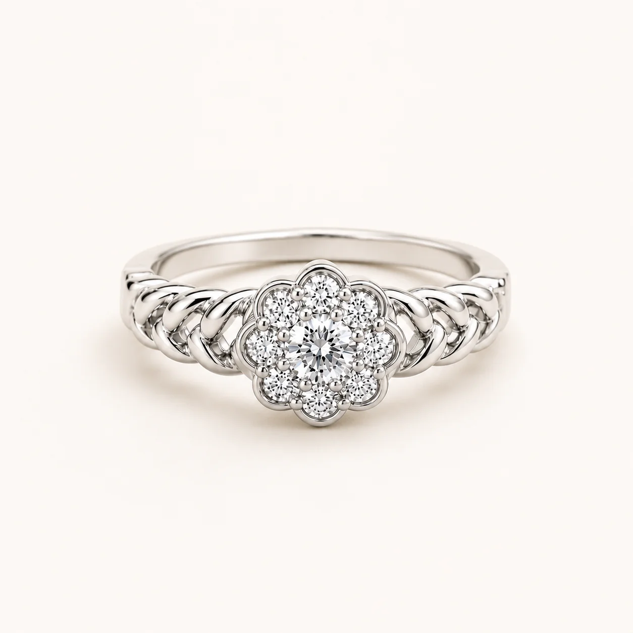 Flora Halo Braided Ring - Image 4