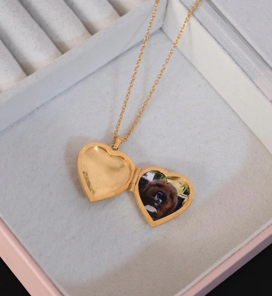 Floral Heart Locket Necklace - Image 6