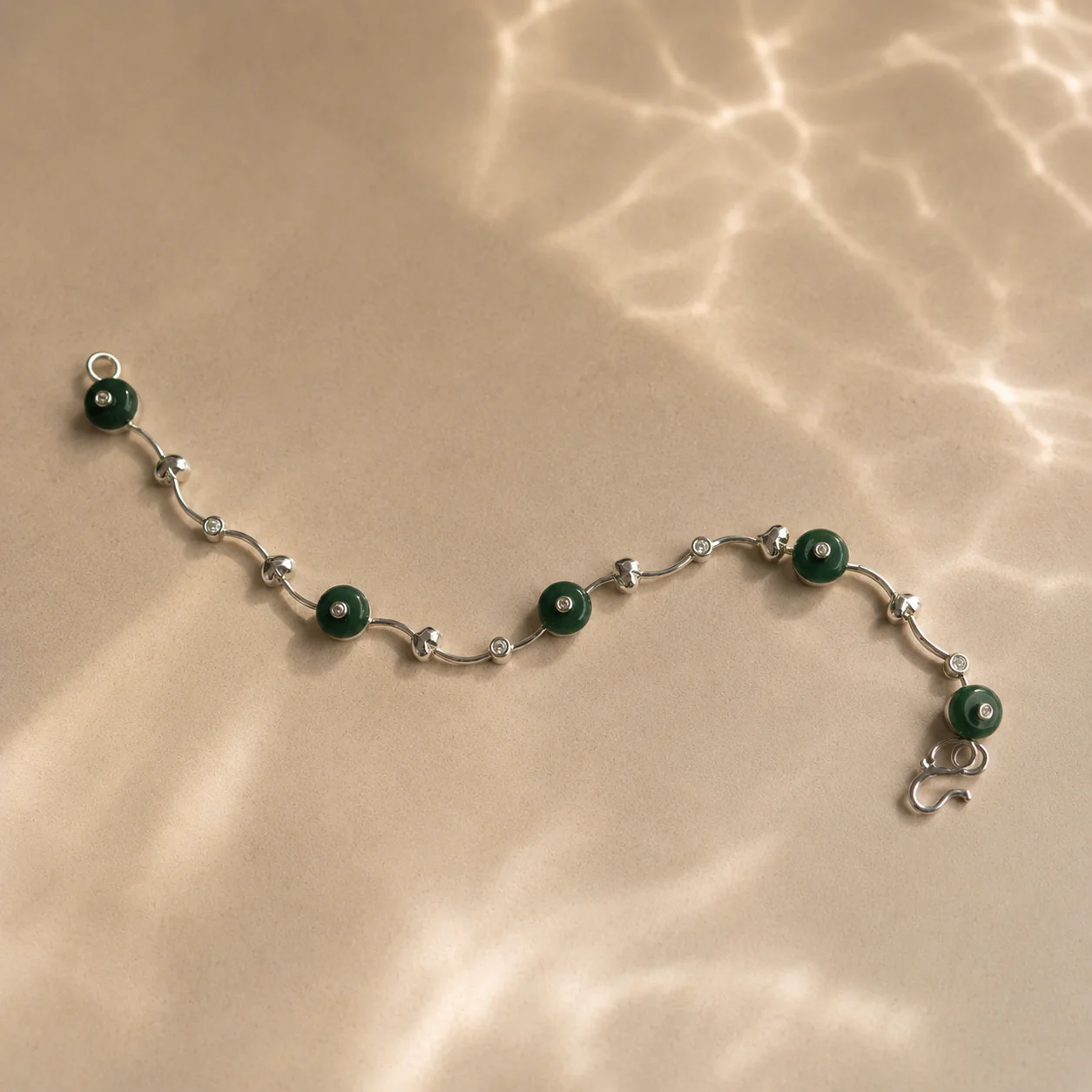 Green Onyx Tennis Bracelet - Image 3