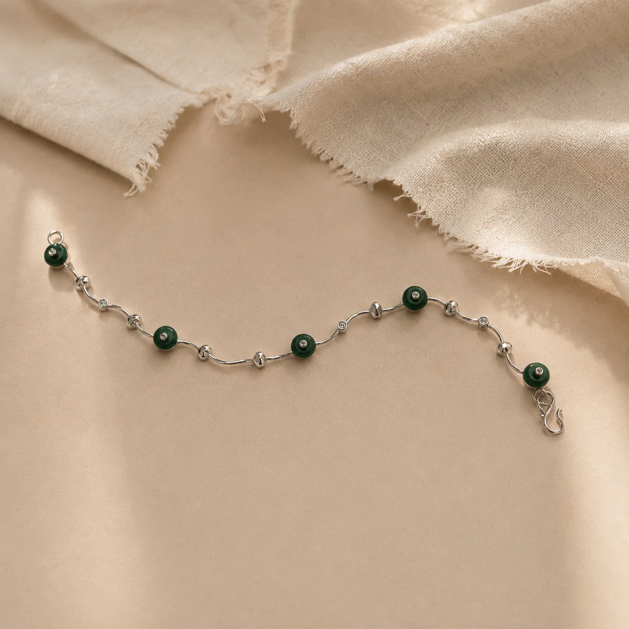 Green Onyx Tennis Bracelet - Image 4