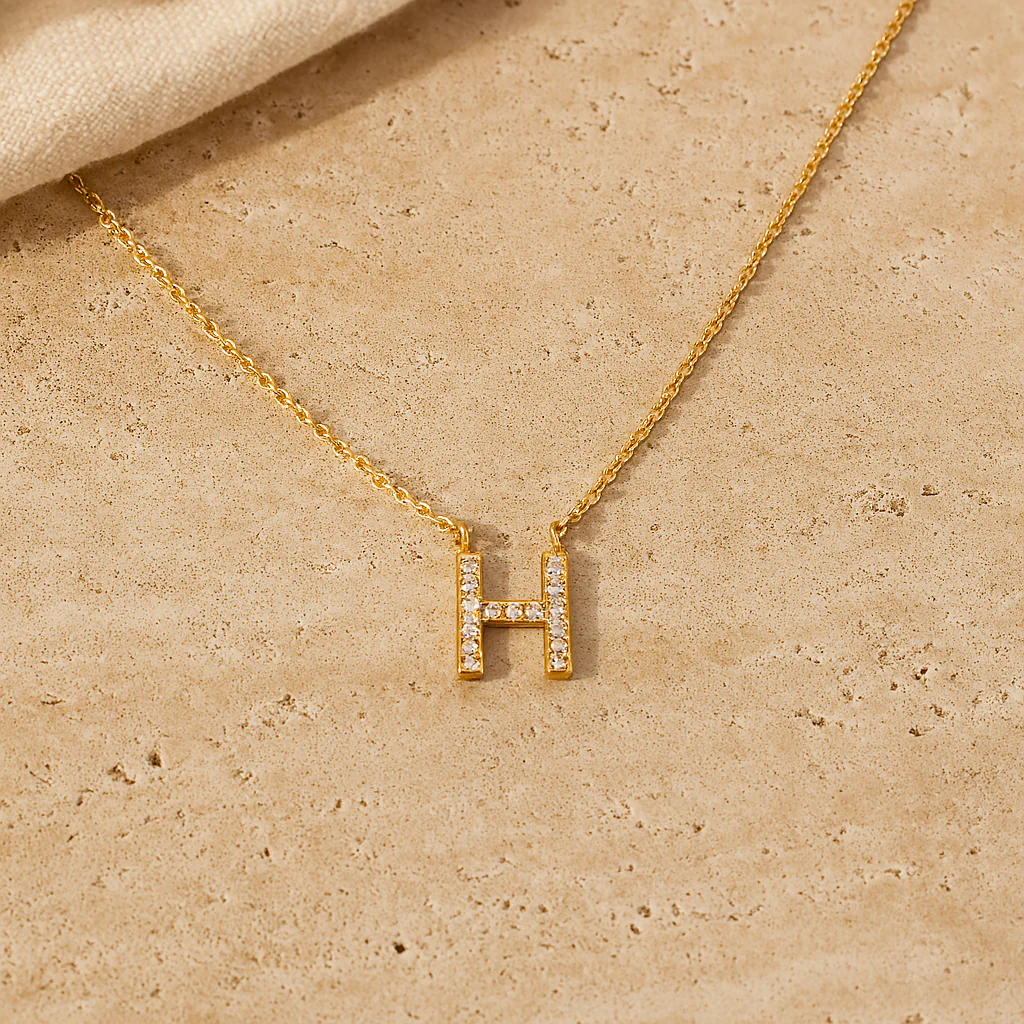 Initial Diamond Necklace - Image 4
