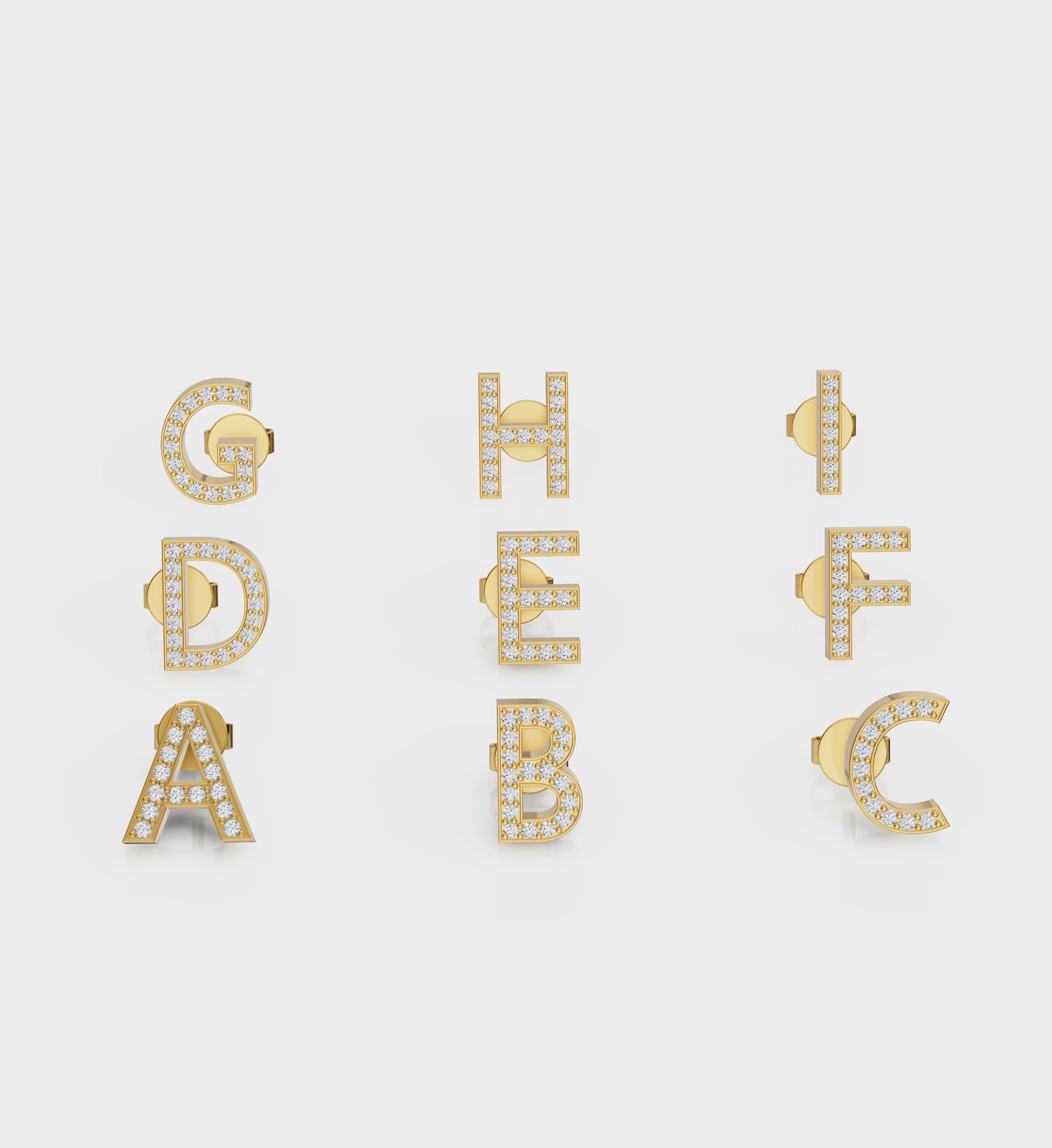Initial Diamond Stud - Image 6