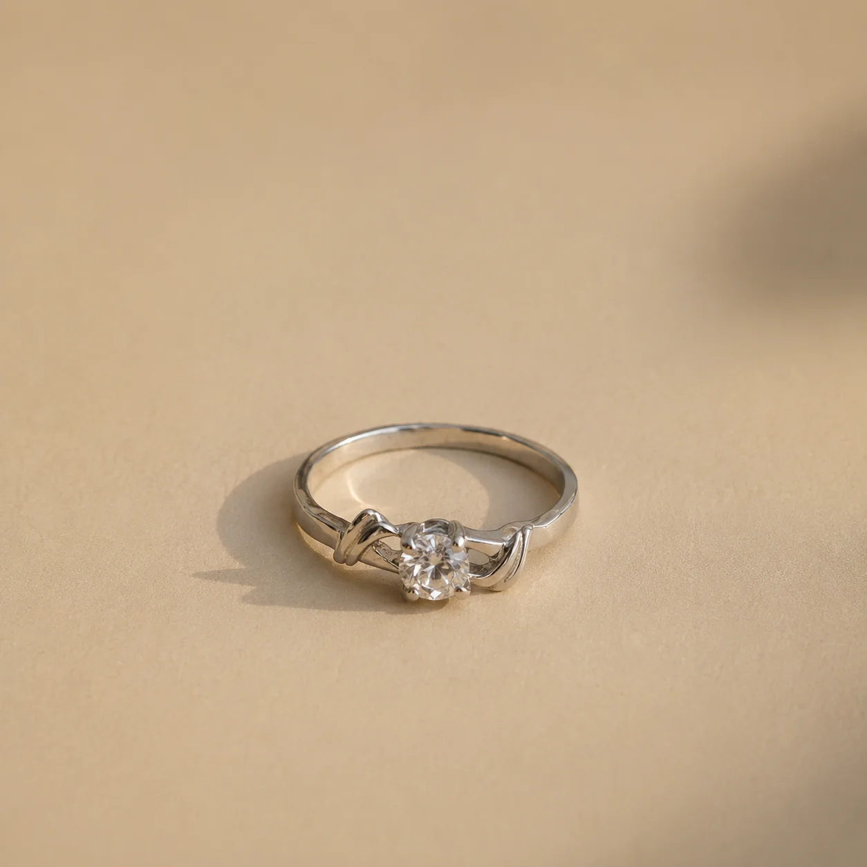 Luna Twist Solitaire Ring