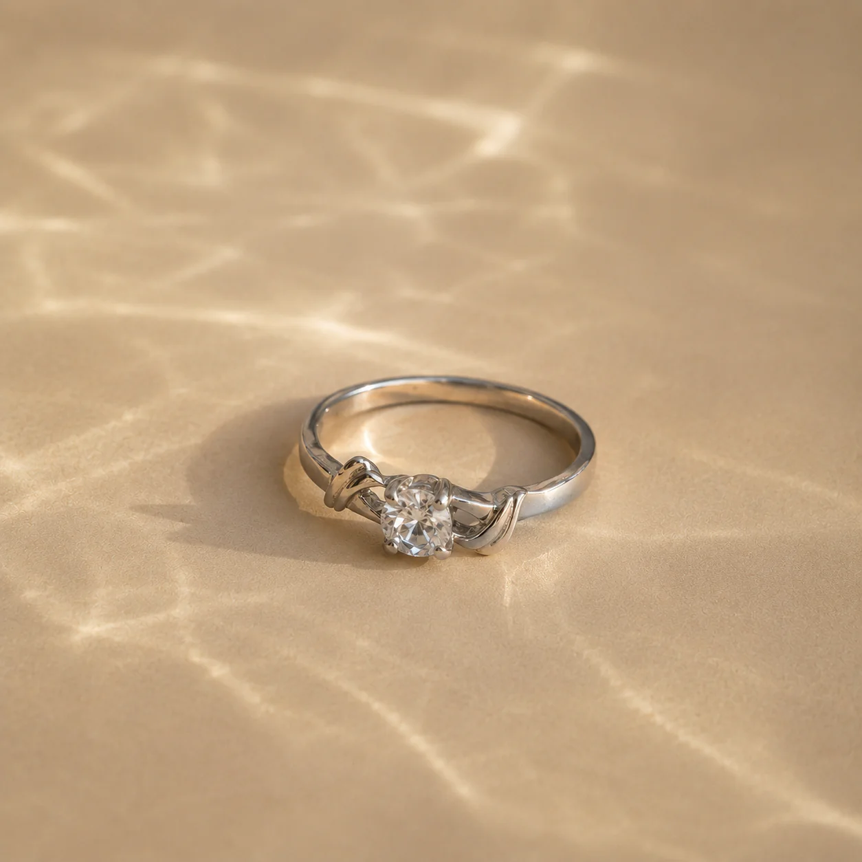 Luna Twist Solitaire Ring - Image 2