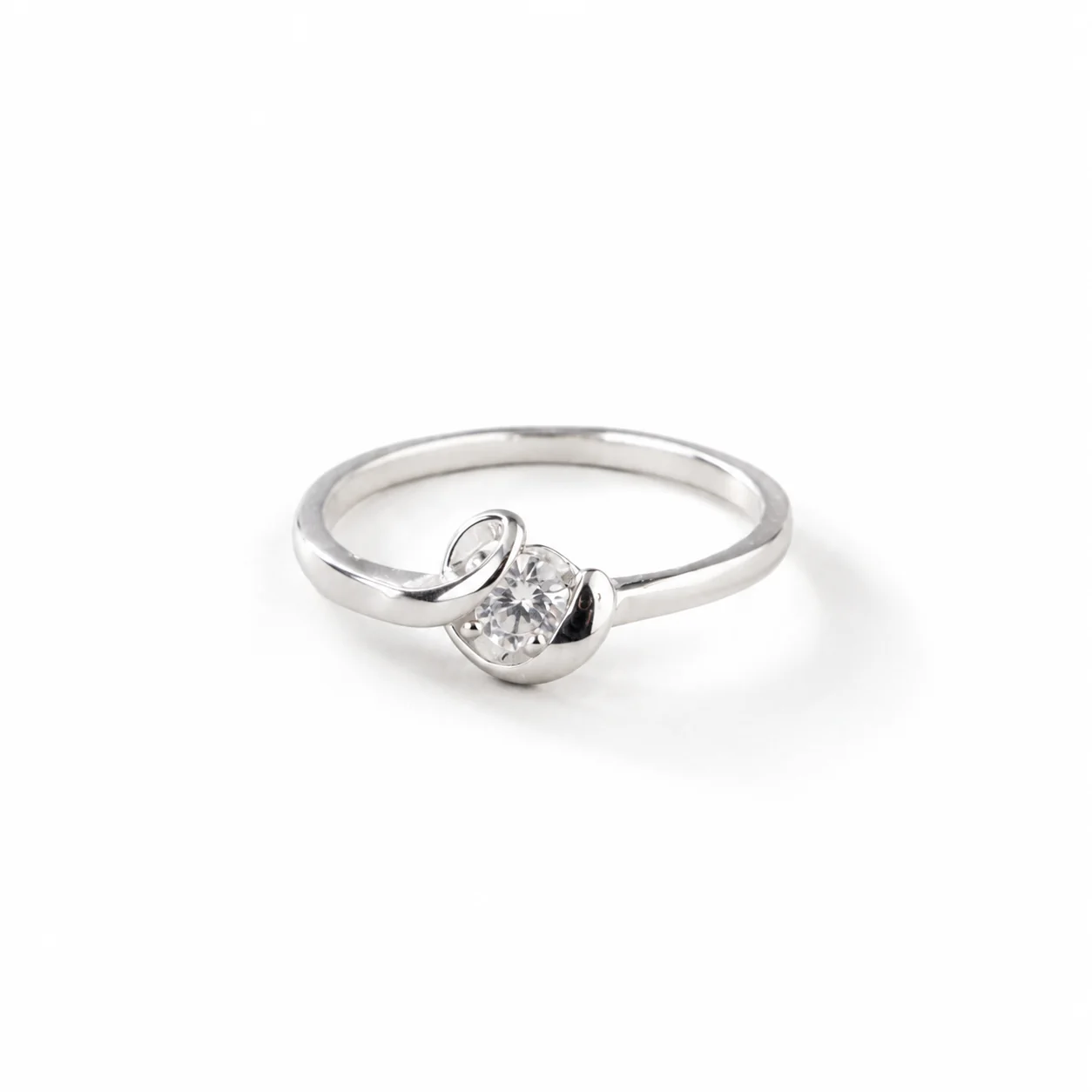 Lunara Twist CZ Ring - Image 3