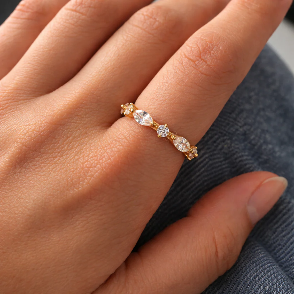 Marquise Diamond Eternity Ring - Image 2