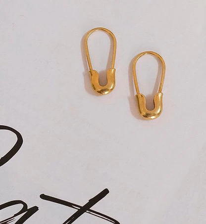 Mini Safety Pin Earrings - Image 4