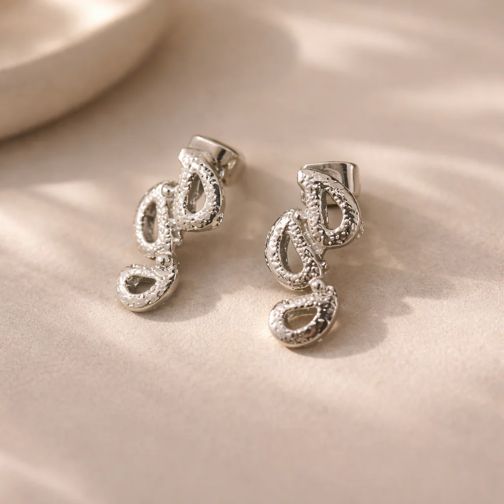 Muse Script Earrings - Image 2