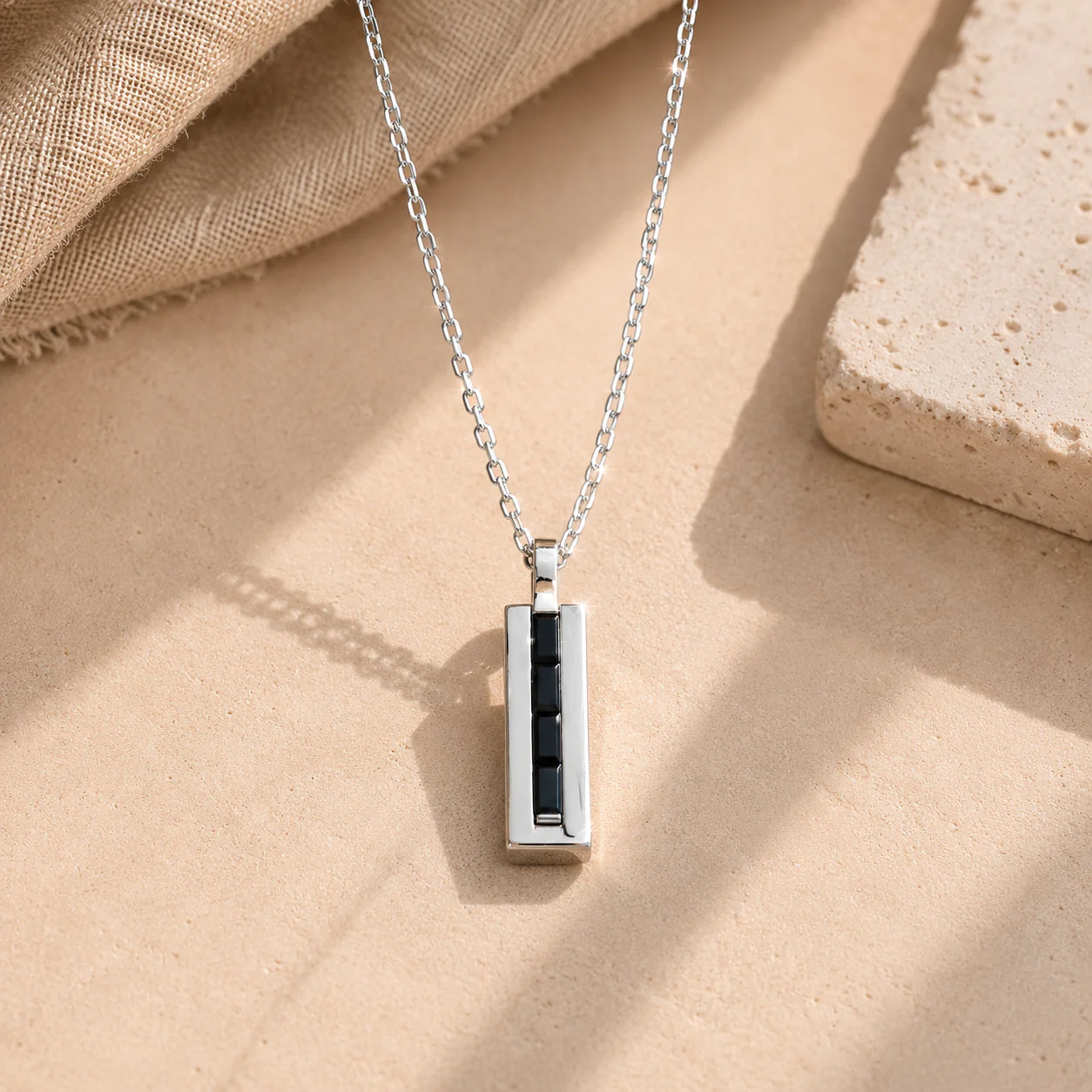 Obsidian Baguette Necklace - Image 2