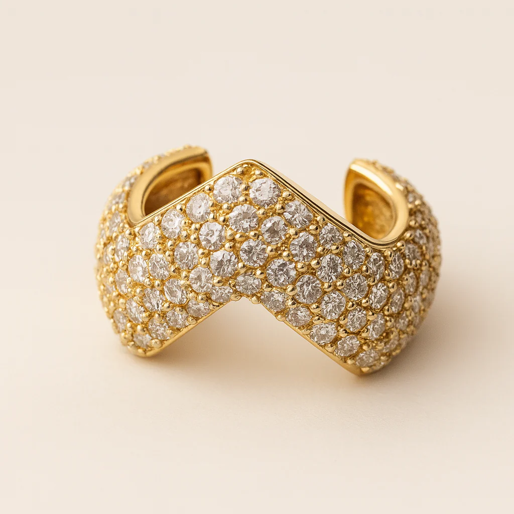Pave Curved Ear Cuff - Image 5