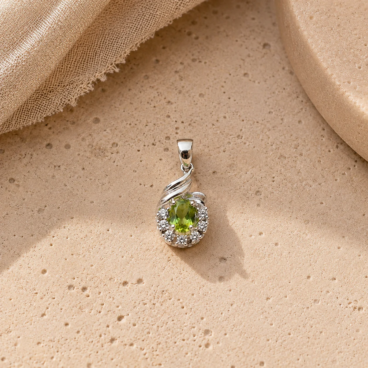 Peridot Oval Charm - Image 3