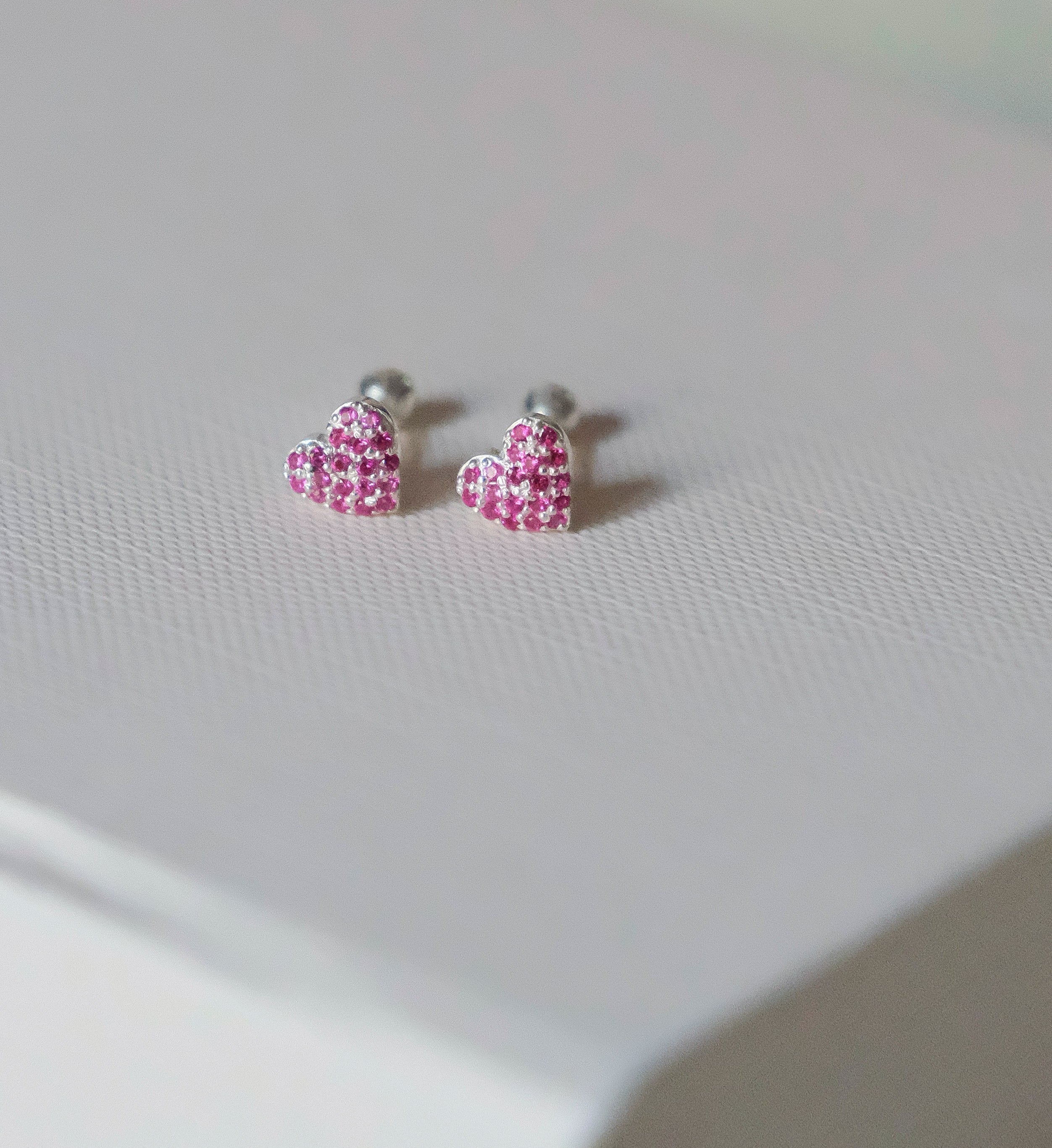 Ruby Heart Studs - Image 4
