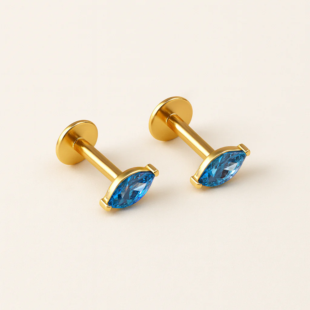 Sapphire Marquise Studs - Image 7