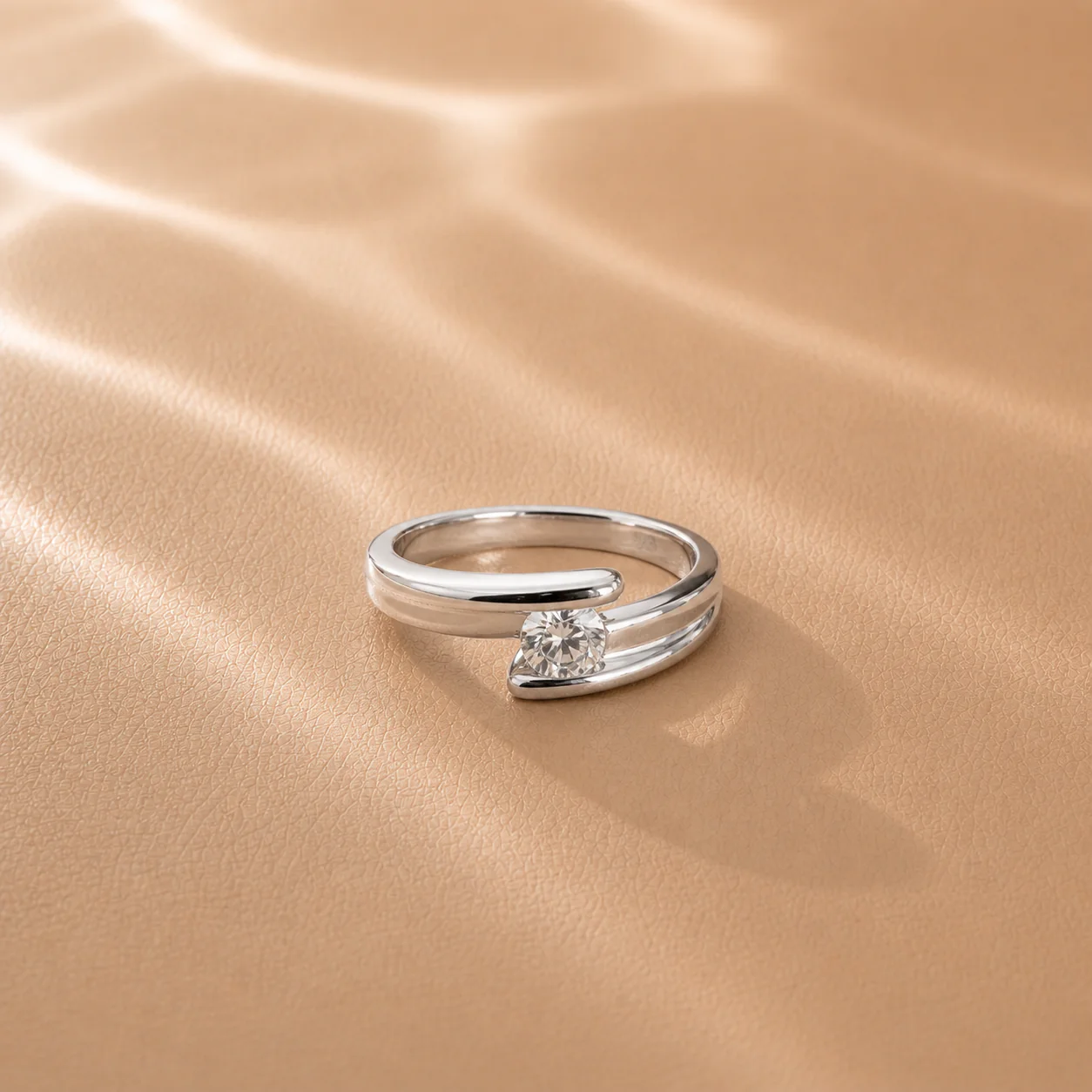 Serene Twist Solitaire Ring - Image 2