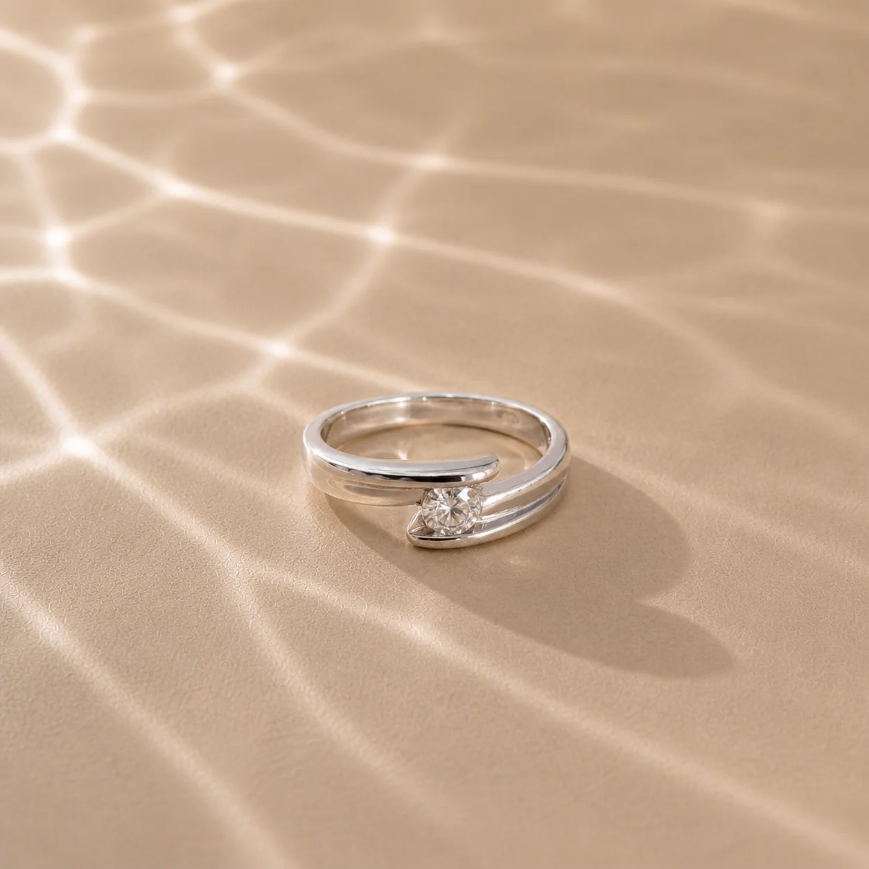 Serene Twist Solitaire Ring - Image 3