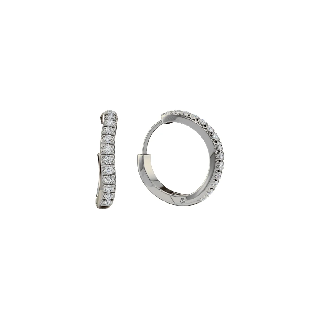 Wave Diamond Hoops - Image 9