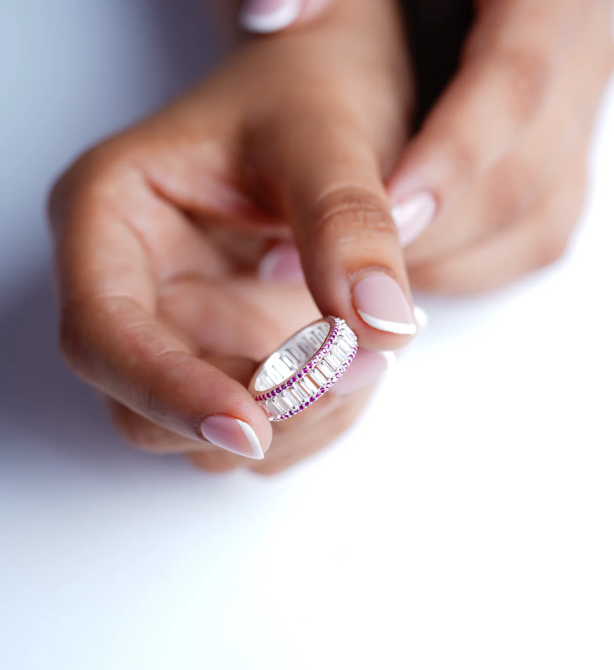 White Radiance Eternity Ring - Image 7